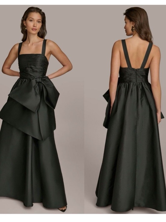 Donna Karan Dresses & Skirts - Donna Karan New York Black Ruched Ball Gown Dress Size 14 NWT Formal Evening